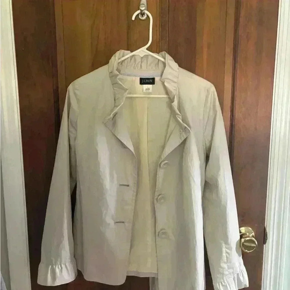J Crew rain coat NWOT gray/beige. Size 4 - Picture 8 of 8